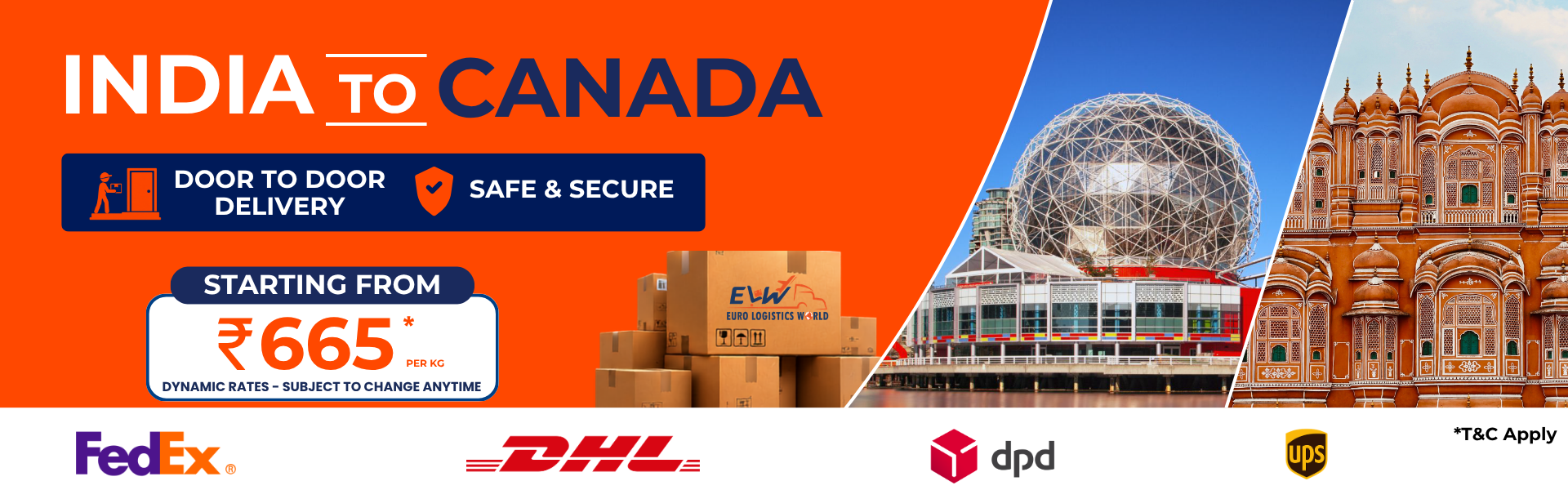 International courier and cargo shipping services