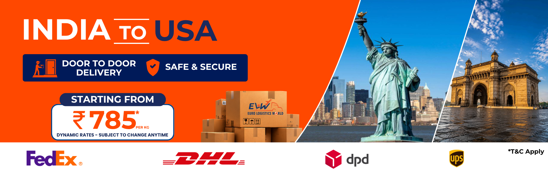 International courier and cargo shipping services