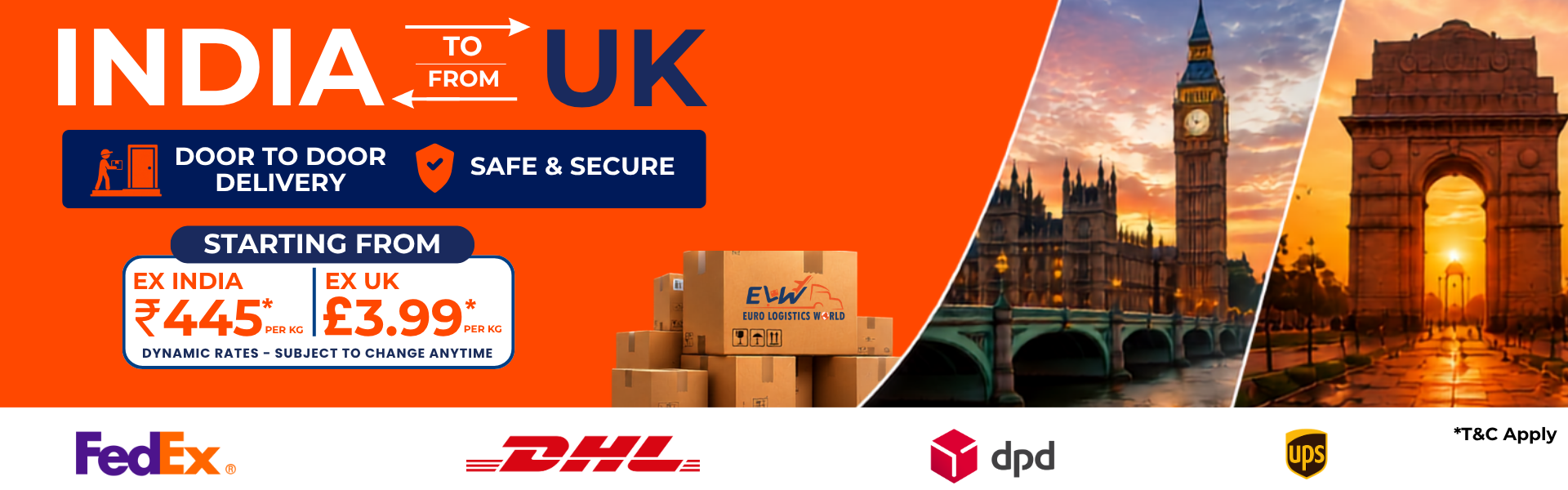 International courier and cargo shipping services