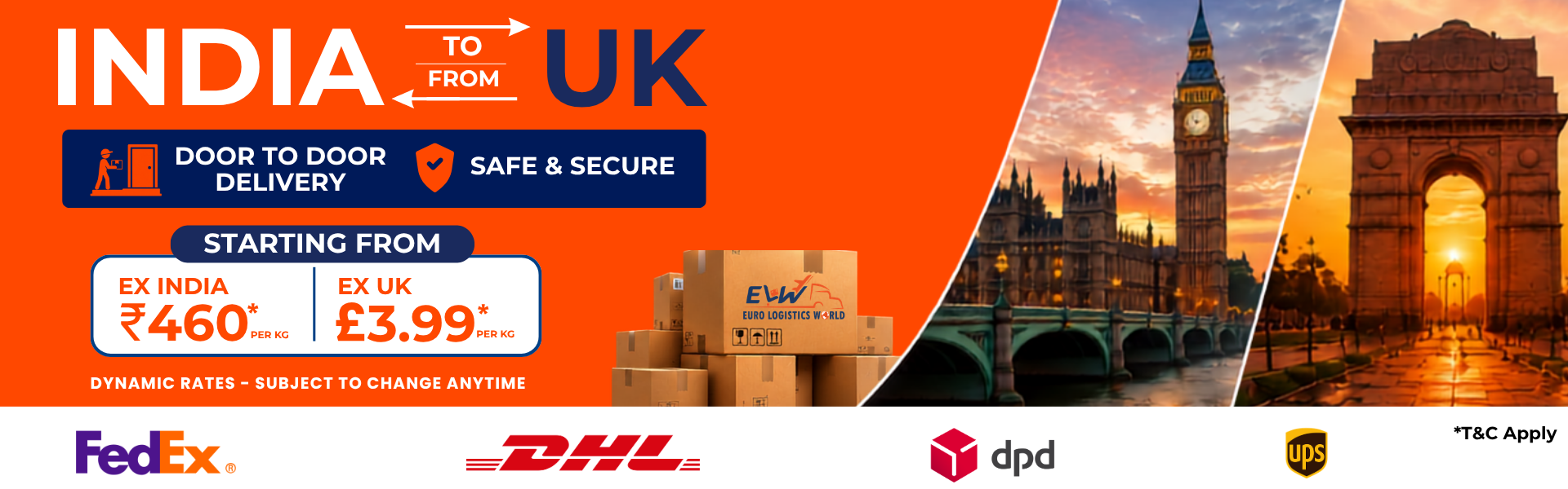 International courier and cargo shipping services