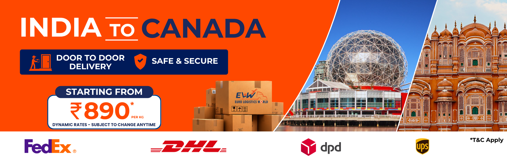 International courier and cargo shipping services